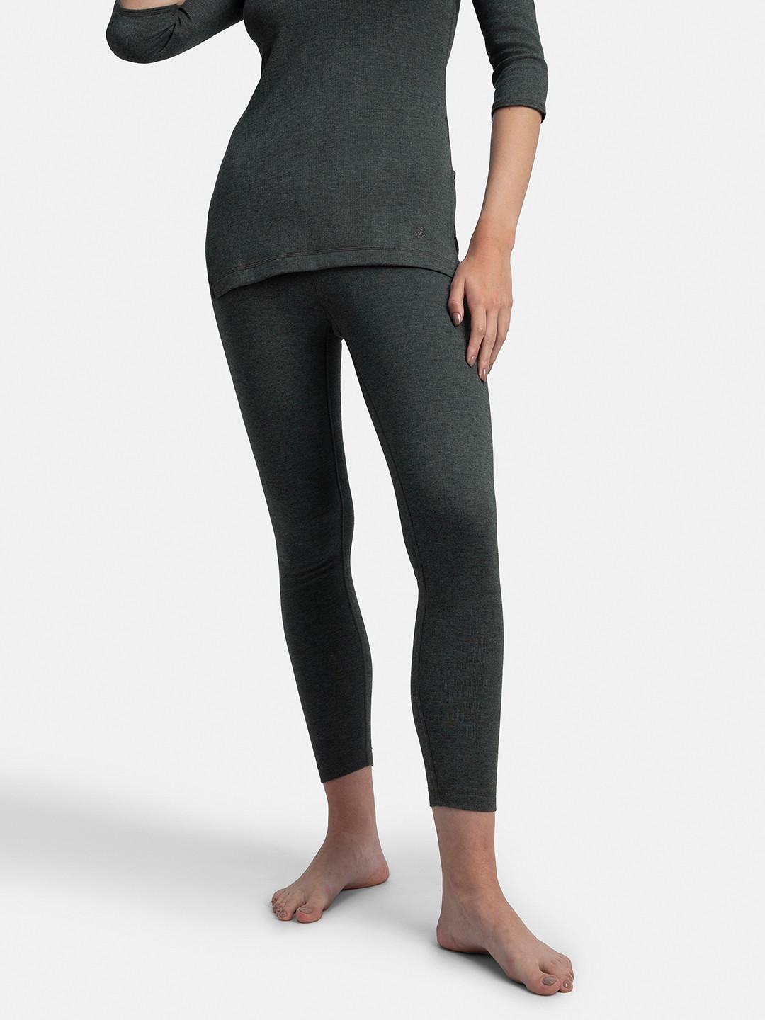 Jockey Super Combed Cotton Brushed Fabric Thermal Leggings with StayWarm Technology-2544