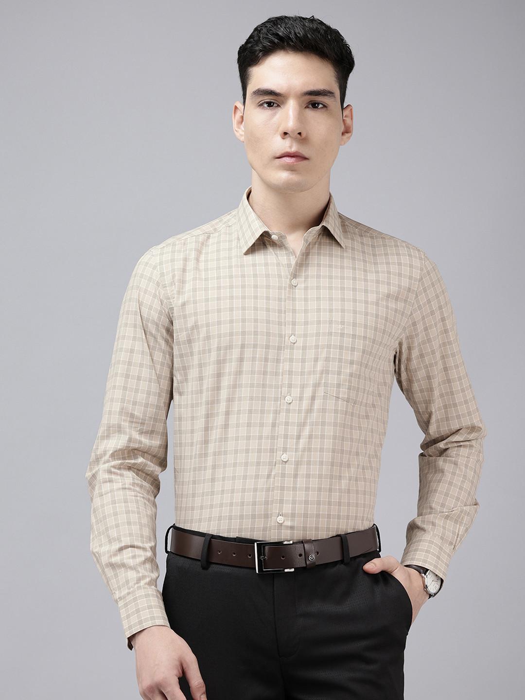 Arrow Manhattan Slim Fit Checked Pure Cotton Formal Shirt