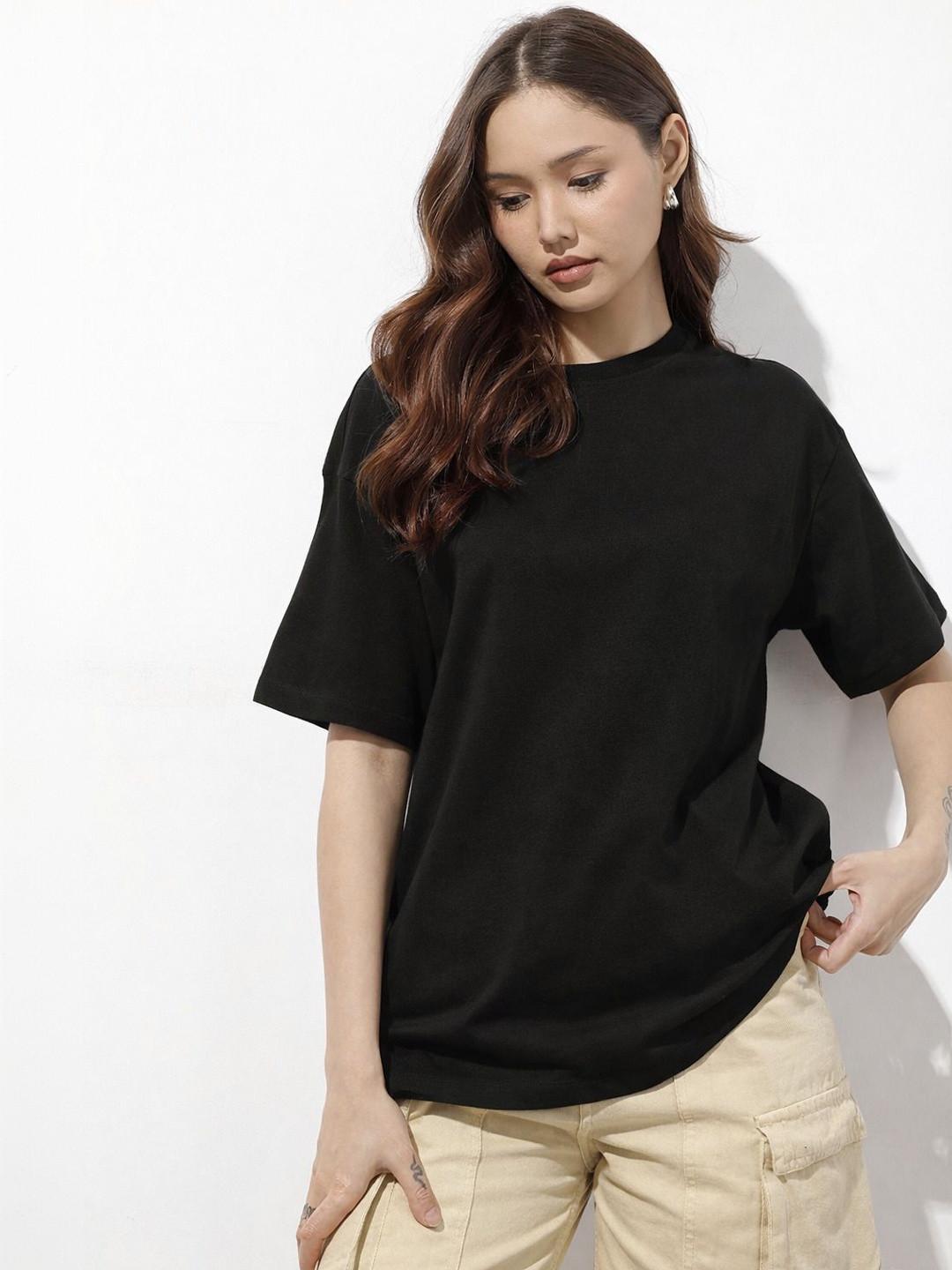 The Roadster Lifestyle Co Cotton Round Neck Oversized T-shirt