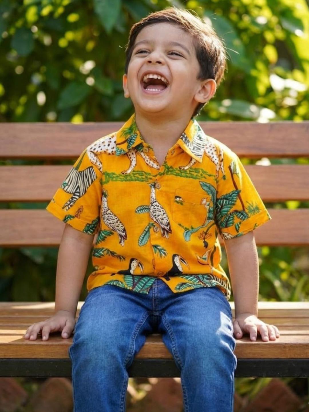 Tittertots Boys Tropical Printed Casual Shirt