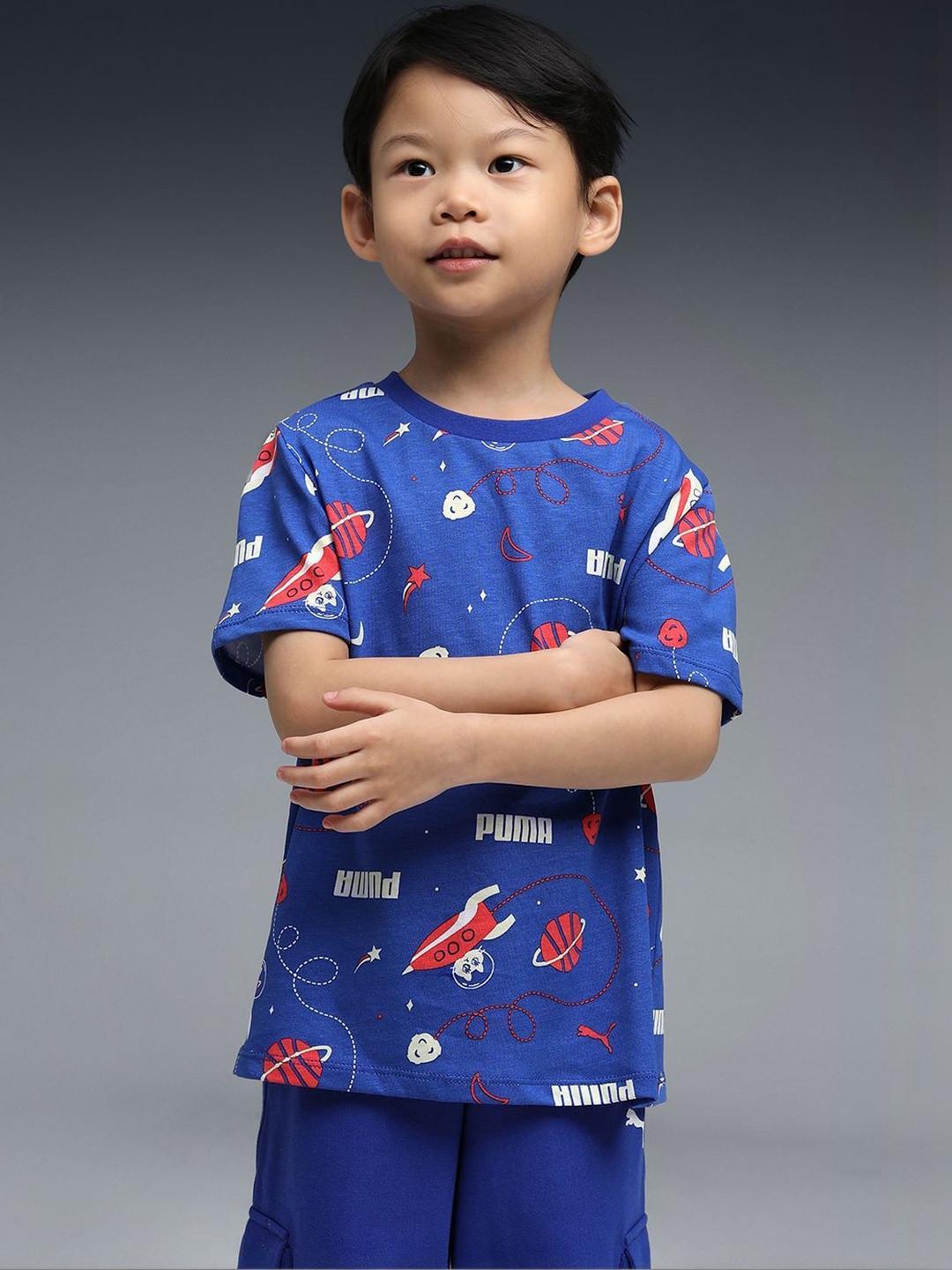 Puma Catstraunatuts Kids' All Over Printed Tee