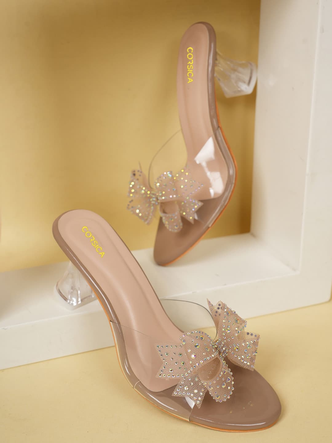 CORSICA Embellished Party Block Mules with Bows