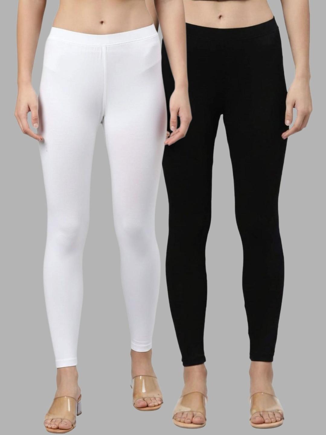 ZAYANQA Pack Of 2 Slim Fit Mid-Rise Stretchable Ankle-Length Leggings