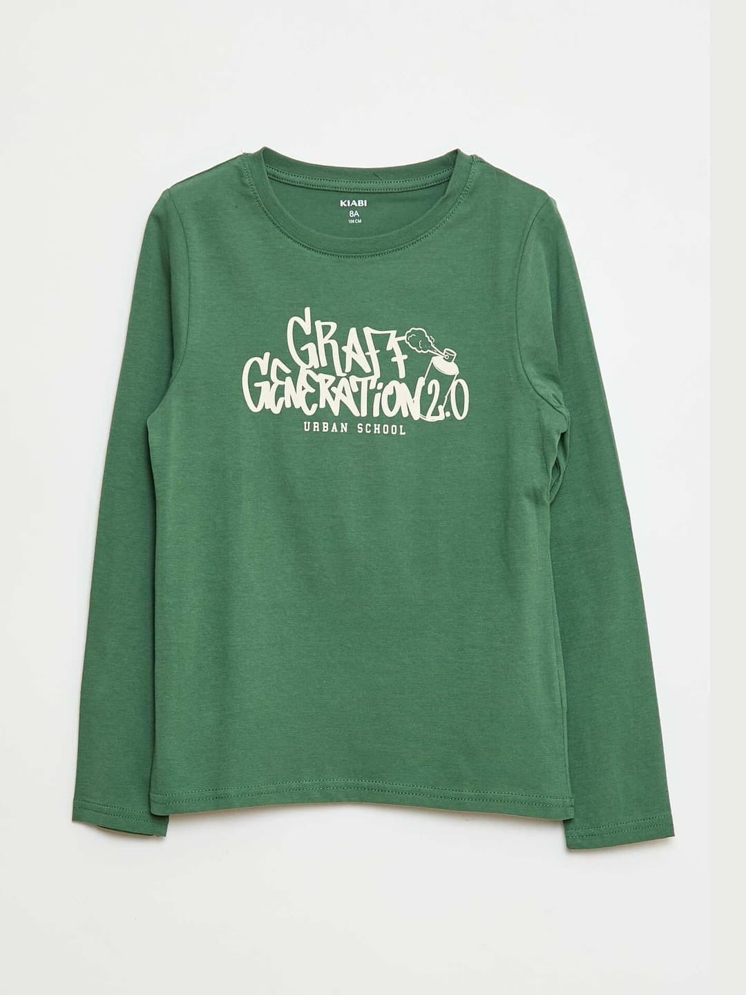 KIABI Boys Green Cotton Tshirts