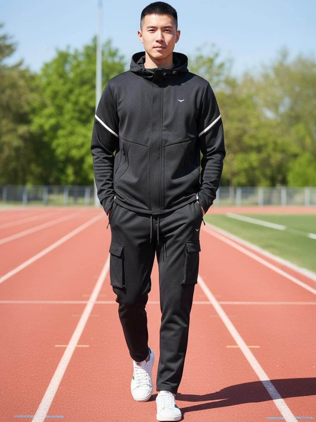 Nobero Mens Mockcollar Track Suit