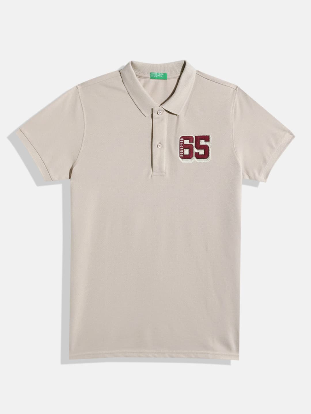 United Colors of Benetton Boys Embroidered Polo Collar T-shirt
