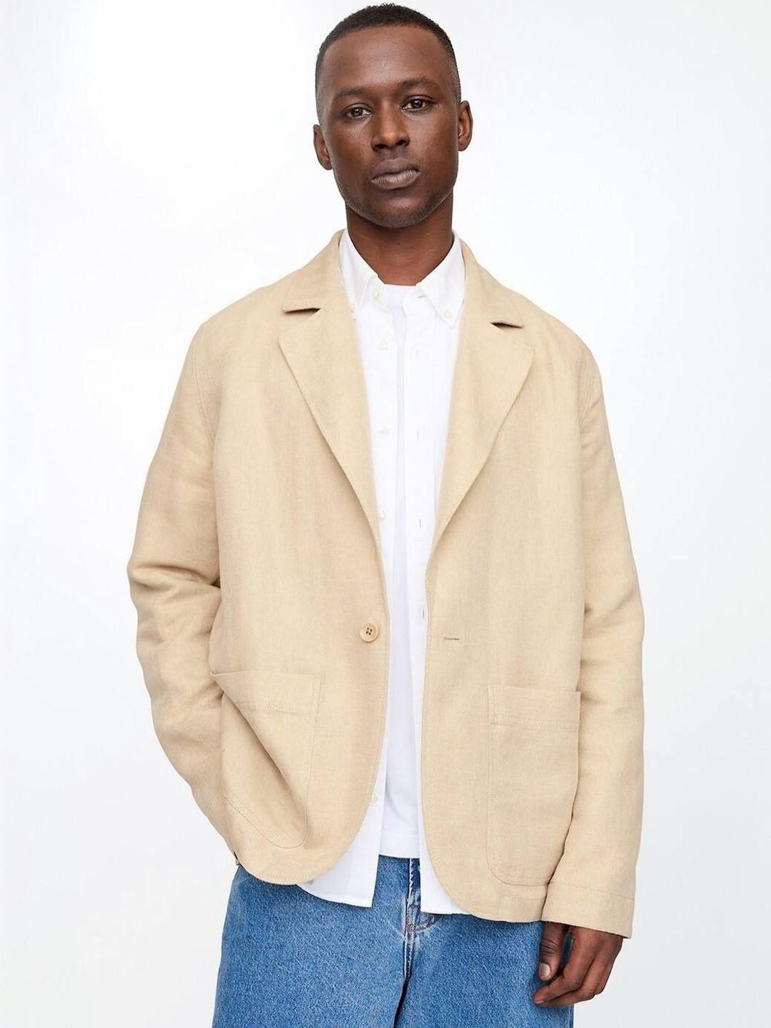 GAP Notched Lapel Single-Breasted Casual Blazers