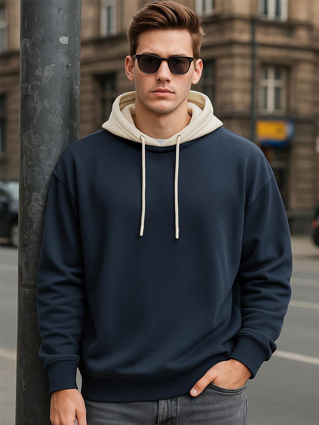 Bewakoof Men Hooded Oversized Sweatshirt