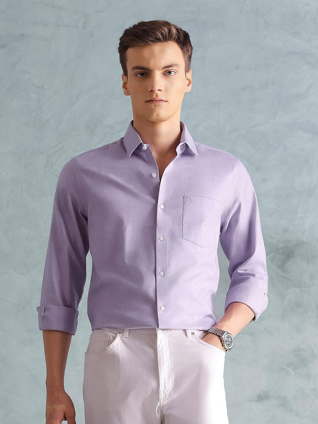 Arrow Men Easy Press Slim Fit Solid Shirt
