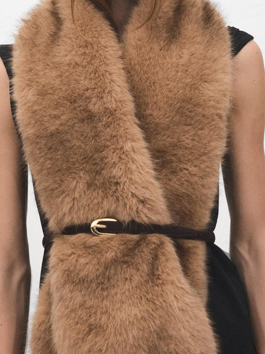 MANGO Women Leather Belt