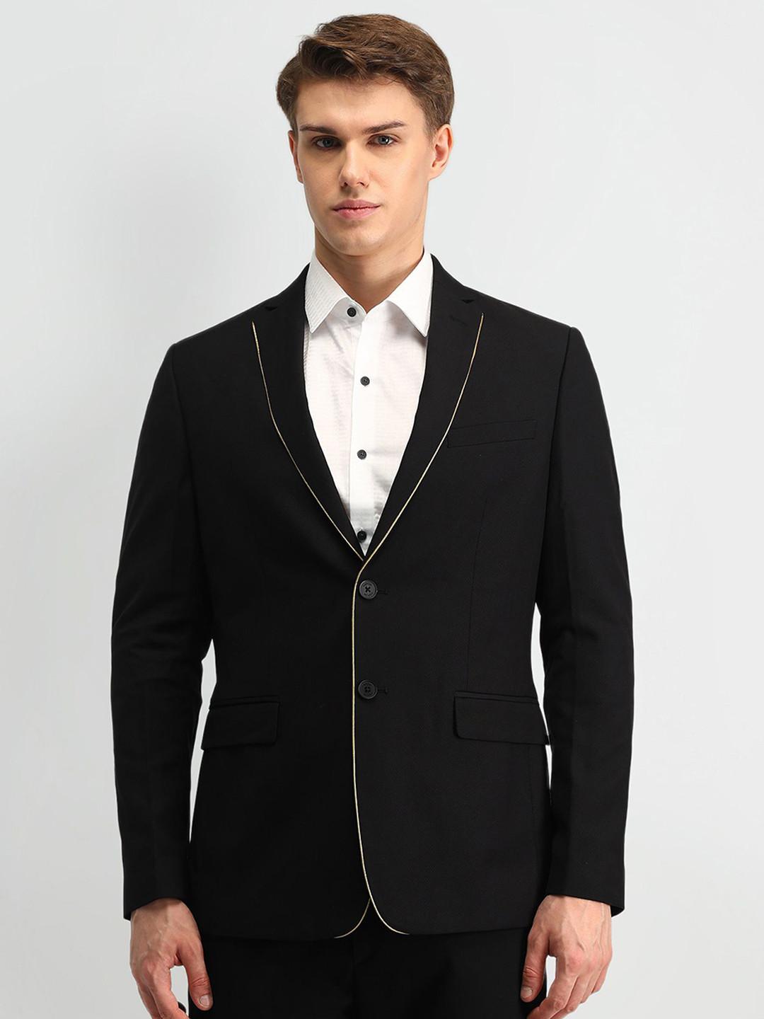 Arrow Notched Lapel Single-Breasted Slim-Fit Blazer