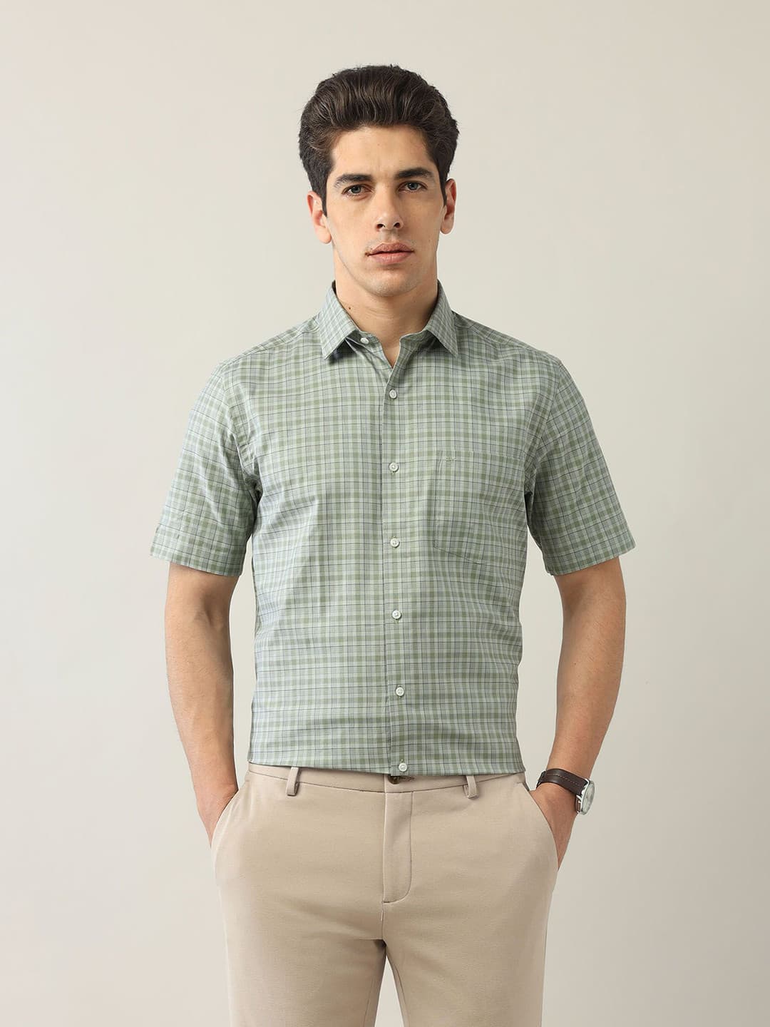 Arrow Men Classic Opaque Checked Formal Shirt