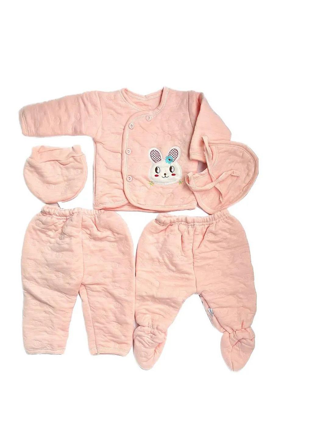 NeonateCare Infant Set Of 5 Printed Baby Apparel Gift Set