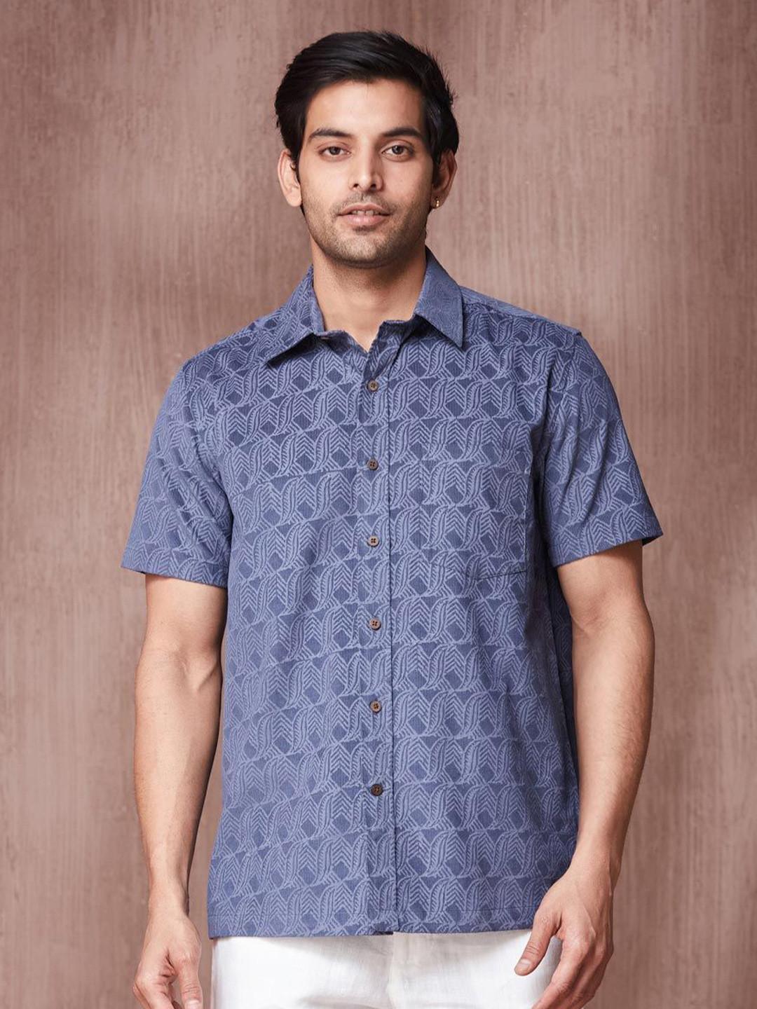 Fabindia Men Spread Collar Conversational Printed Cotton Casual Shirt