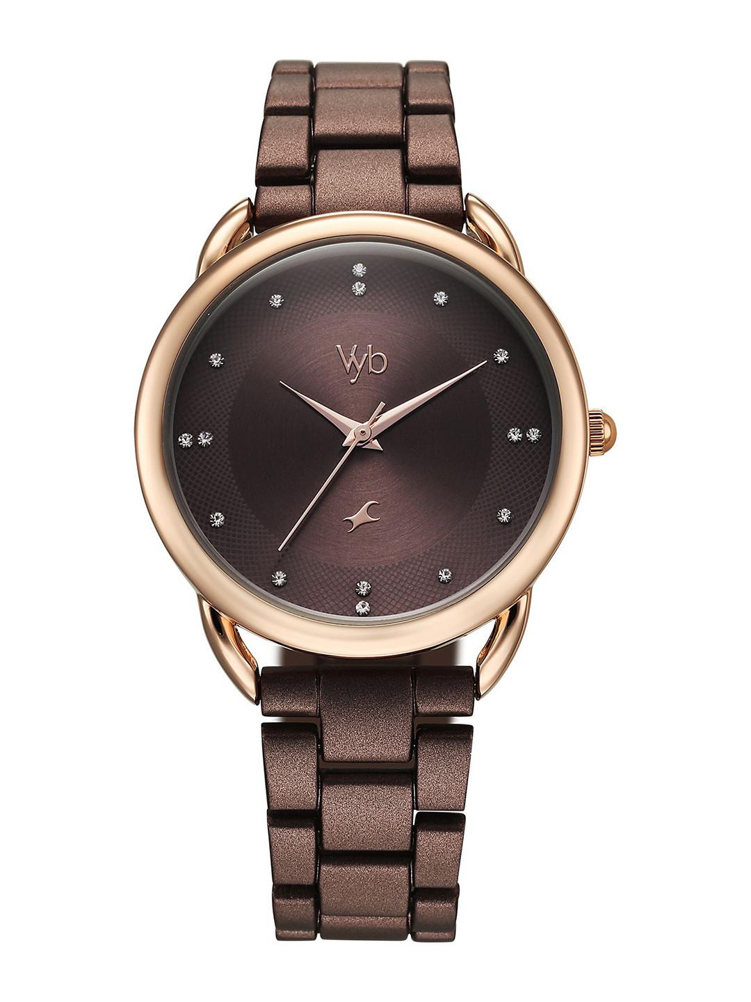 Fastrack Women Embellished Dial & Bracelet Style Straps Analogue Watch FV60007KM03W