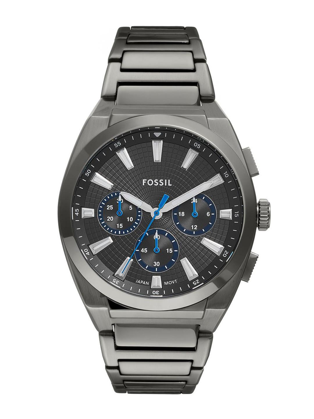 Fossil Men Dial & Stainless Steel Straps Analogue Watch FS6107