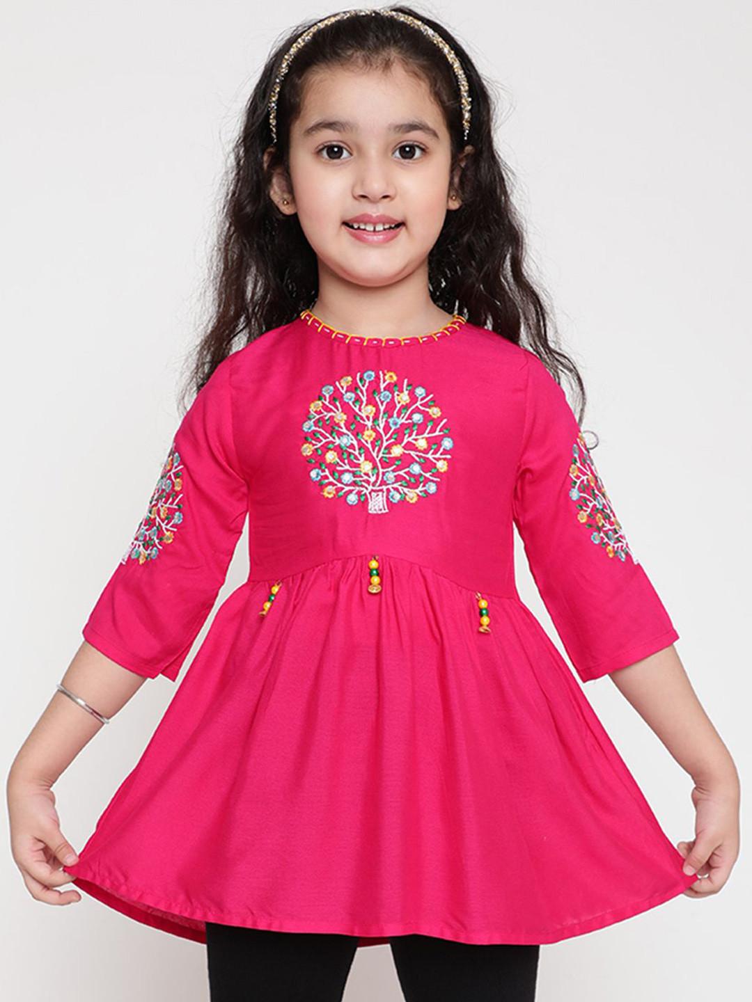 Ishti Girls Floral Embroidered Top