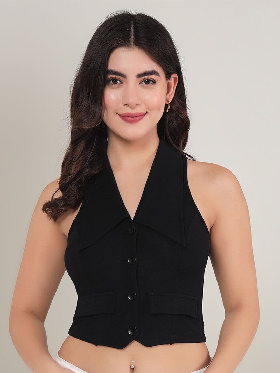 TANDUL Women V-Neck Waistcoat