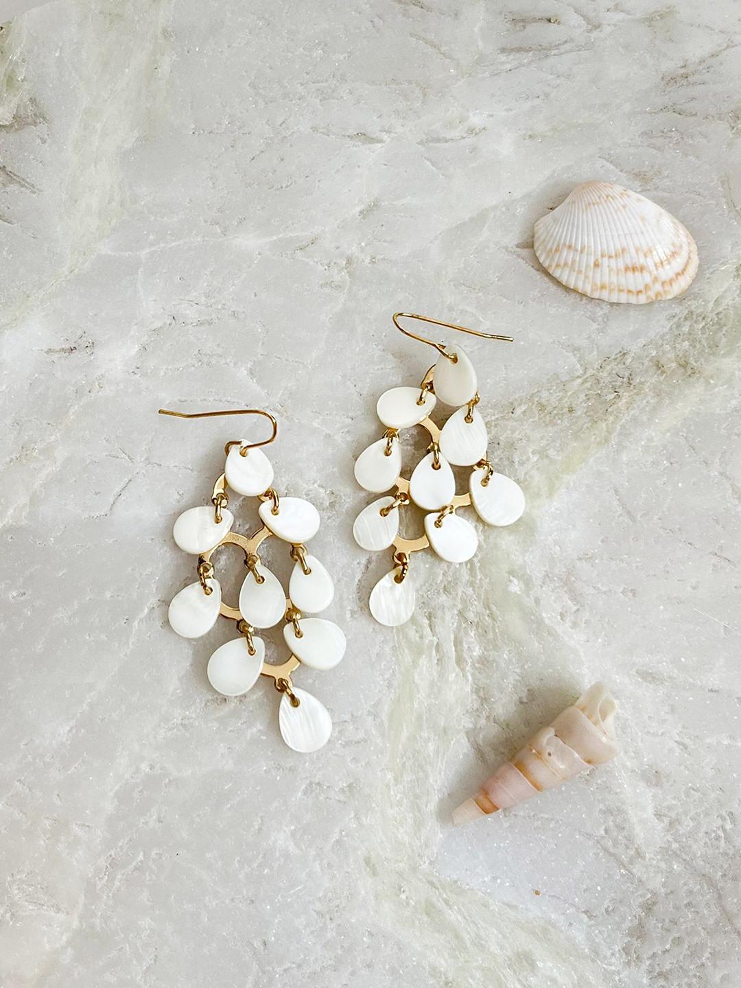 Accessorize Artificial Beaded Teardrop Shaped Drop Earrings