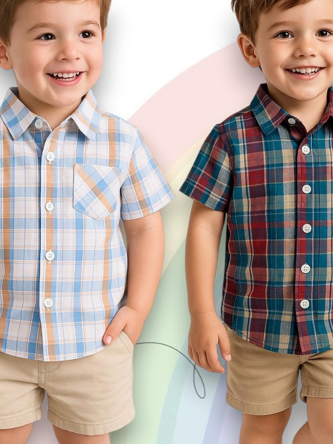 KIDGARB Boys Pack Of 2 Printed Casual Shirts