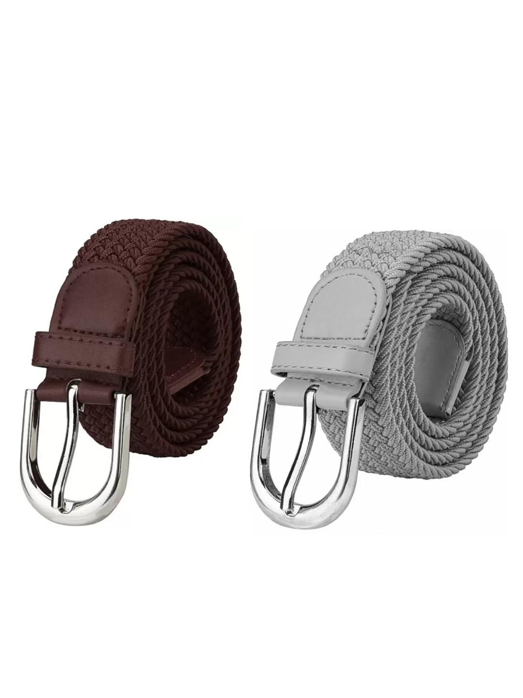 Niddleman Set Of 2 Women Canvas Braided Belt