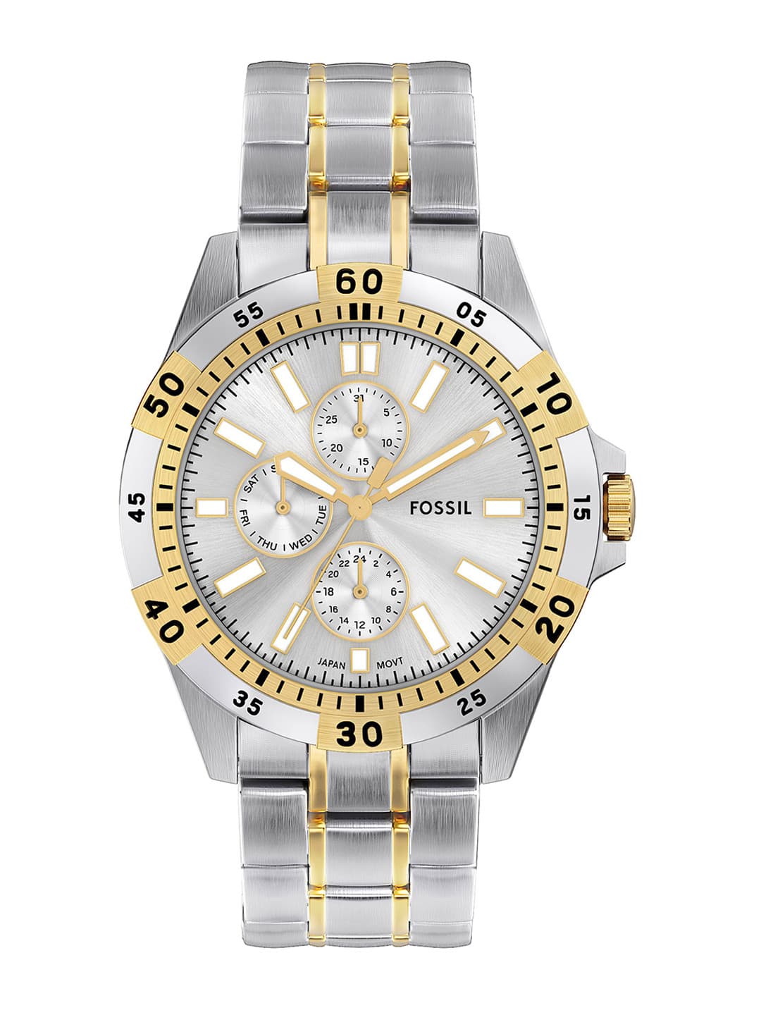 Fossil Garrett Men Dial & Stainless Steel Straps Two Tone Analogue Watch FS6148