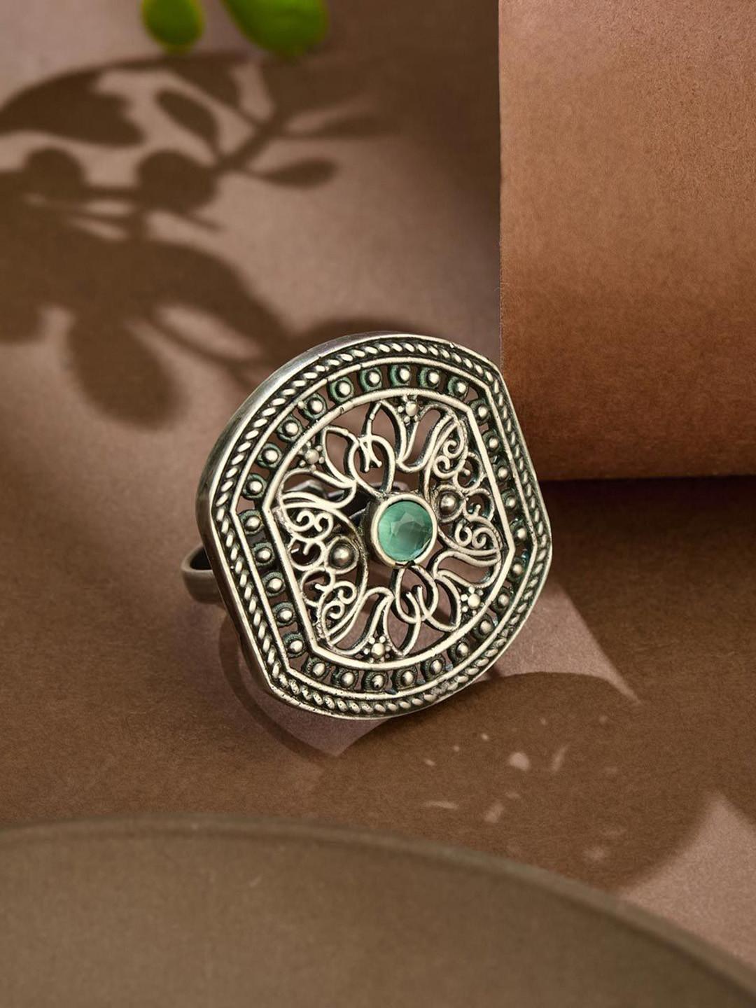 Fabindia Stone-Studded Adjustable Finger Ring