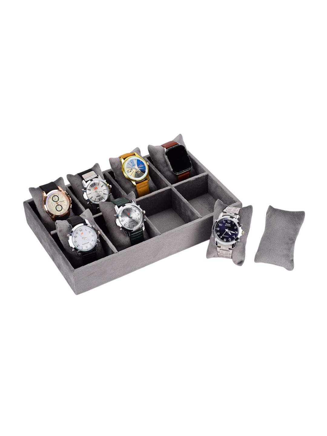 AZYEEA Grey 8-Slot Watches Organiser