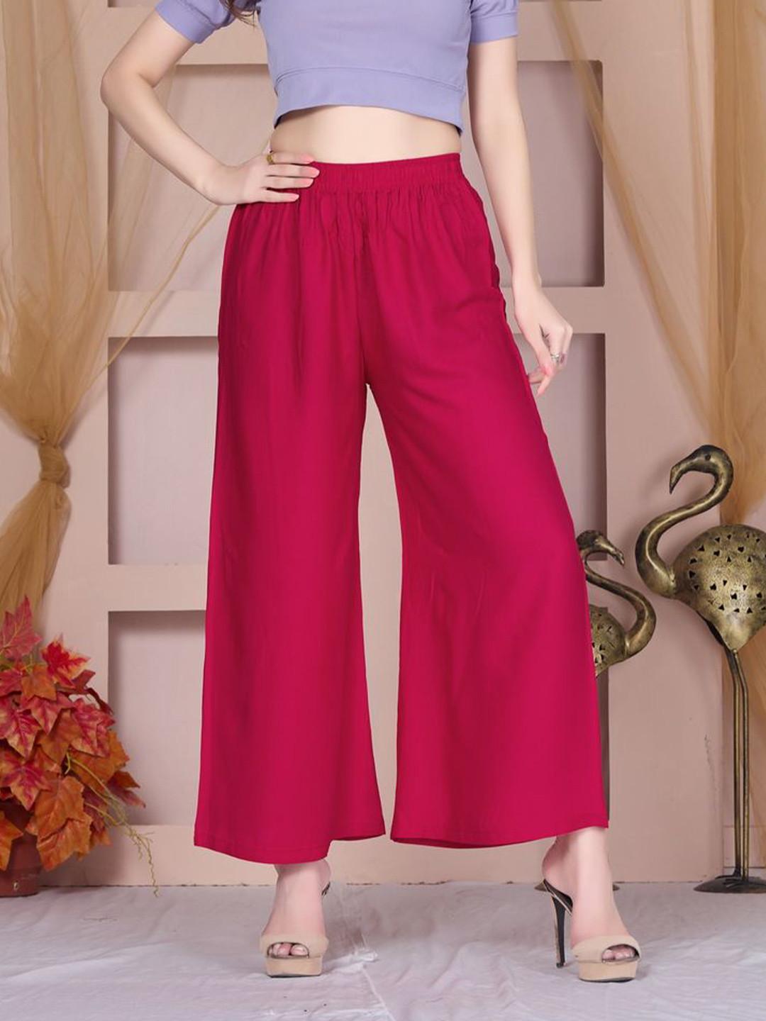 Vivika Women Solid Flared Palazzos with Pockets