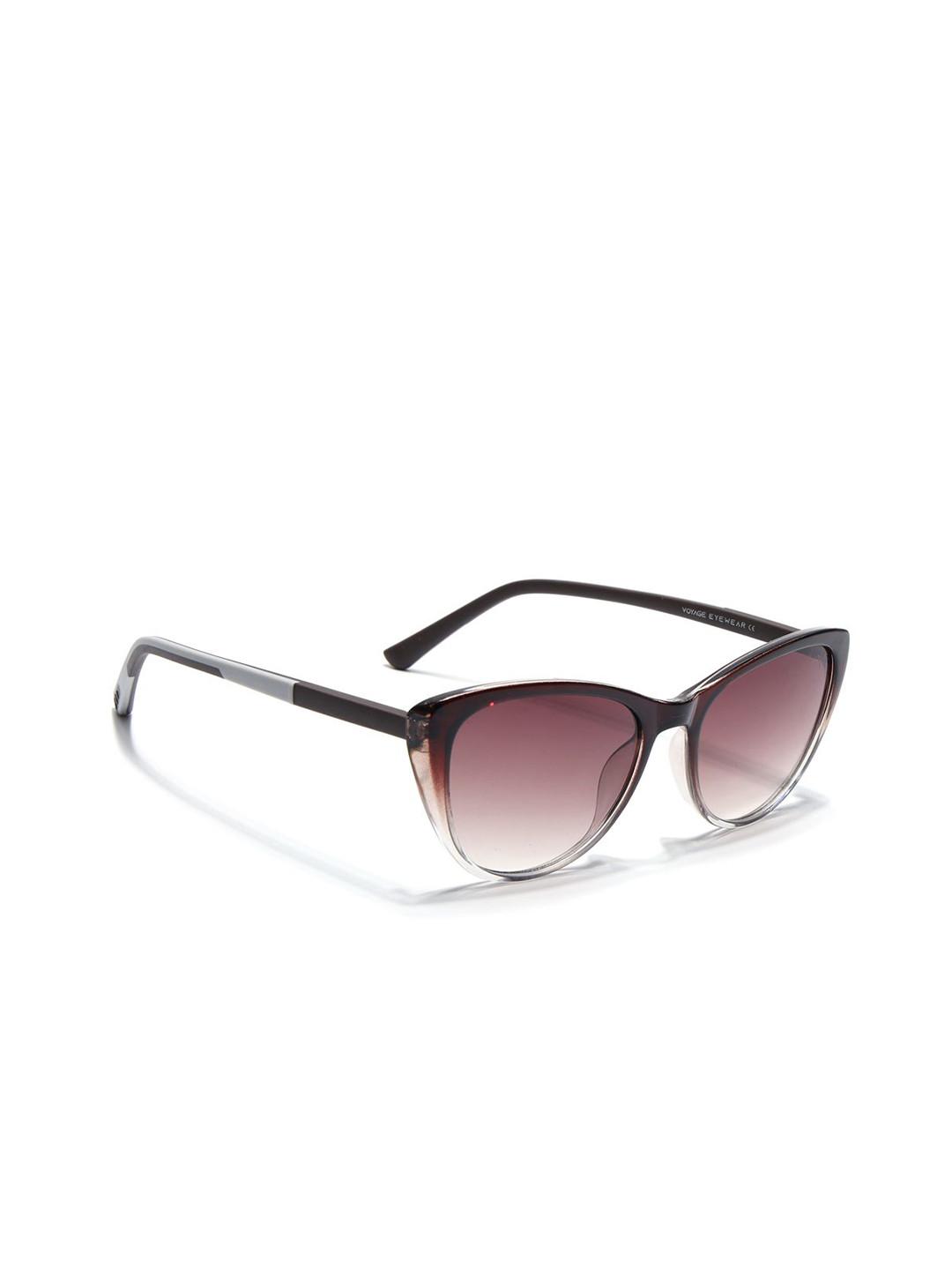 Voyage Women Brown Clear Lens & Clear Frame UV Protected Lens Cateye Sunglass 35002MG7167