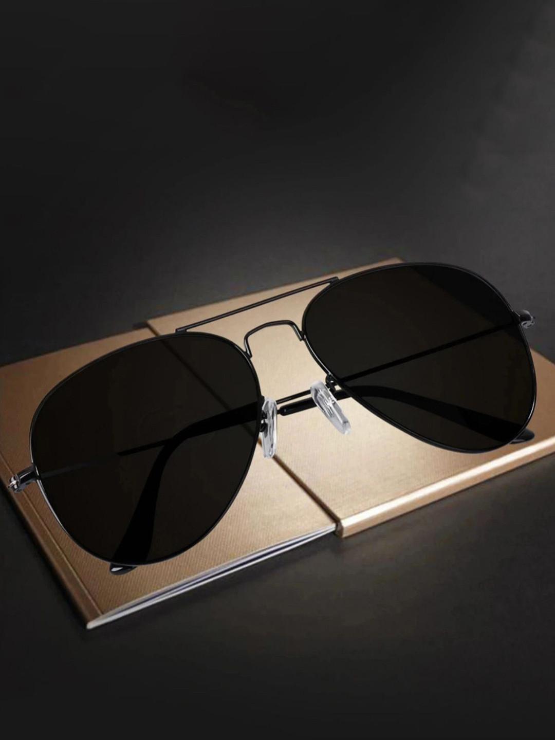 IFLASH Unisex Aviator Sunglasses with UV Protected Lens AVT GLASS FUL BLACK NEW