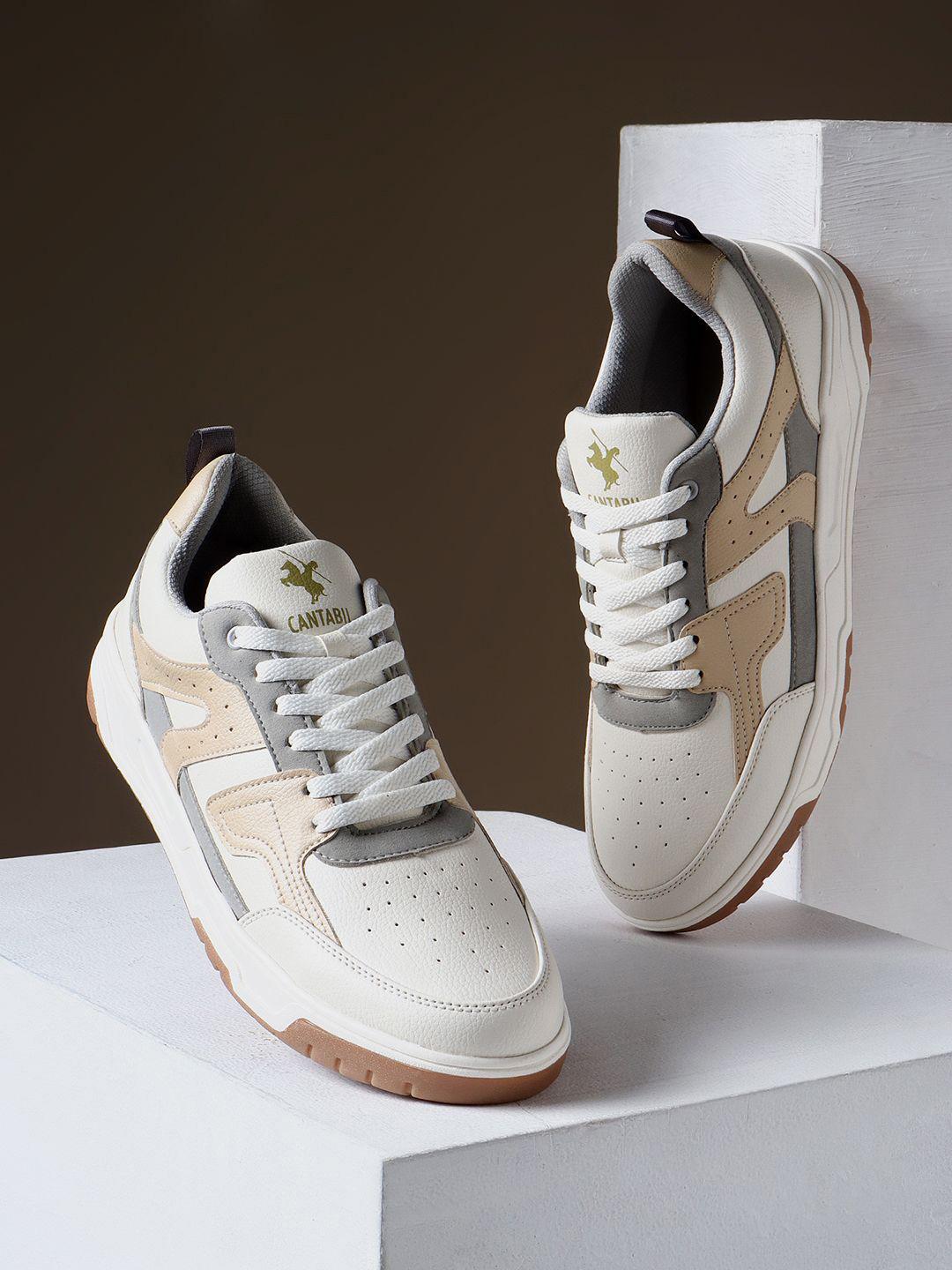 Cantabil Men Colourblocked PU Sneakers