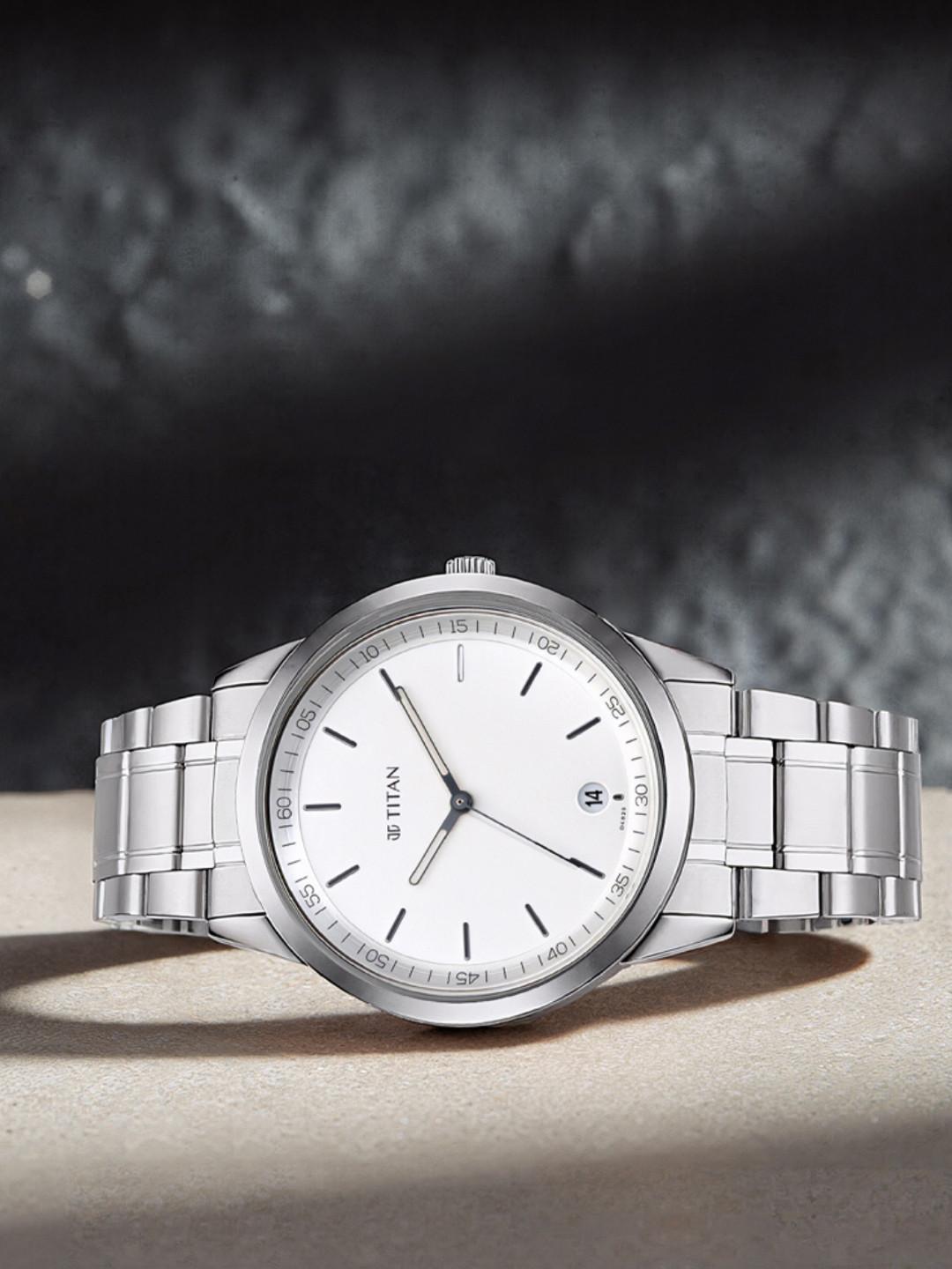 Titan Minimals Timeless Style Quartz Analog With White Dial Watch For Men - Np1806sm03
