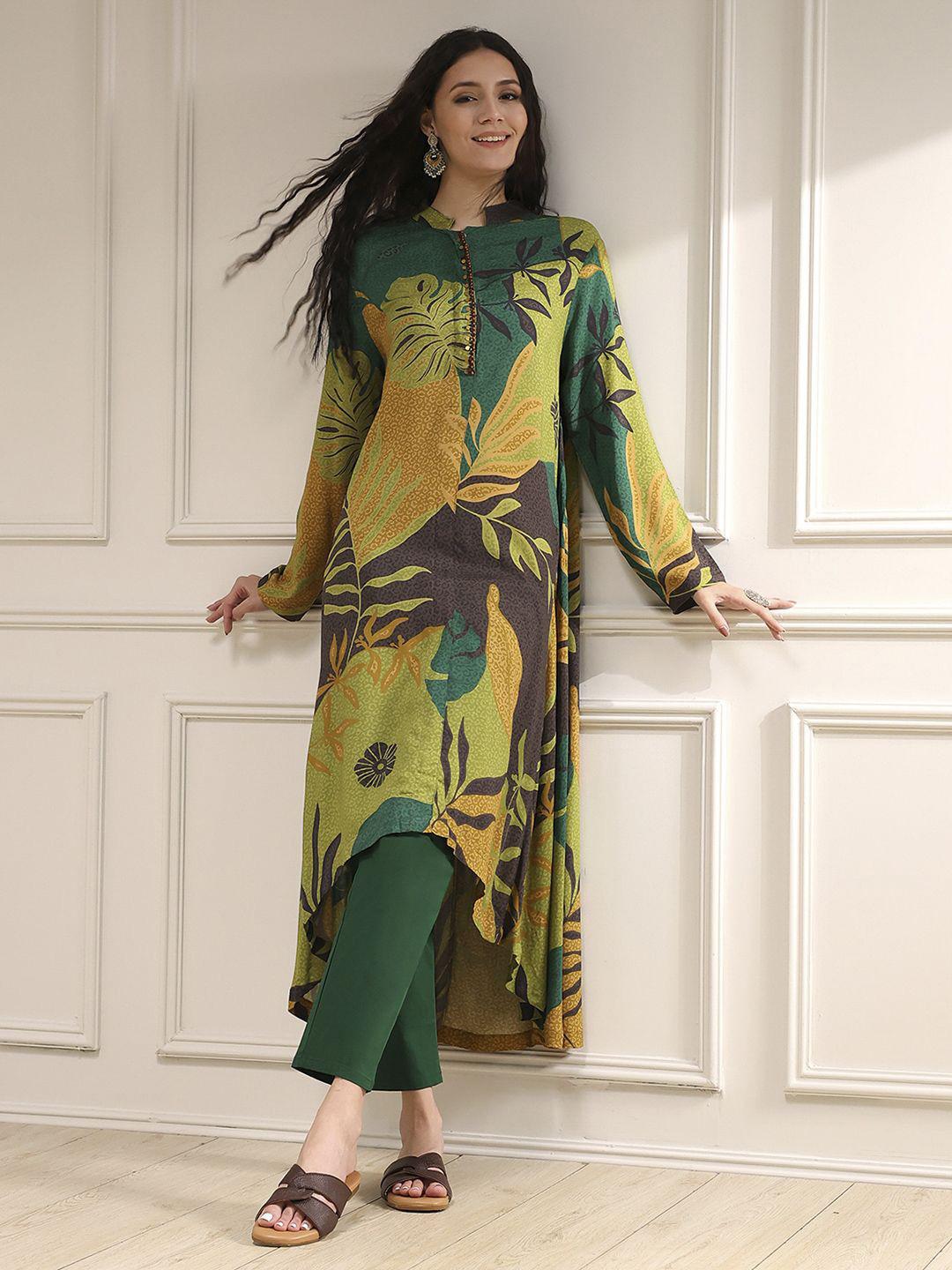 Biba Women Floral Printed Daily A-Line Kurta