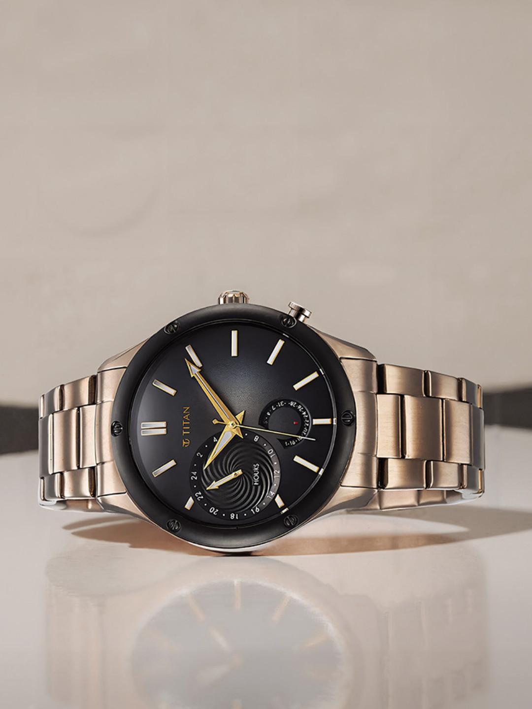 Titan Stellar Multifunction Analog With Brown Dial Watch For Men - Nt10009km03
