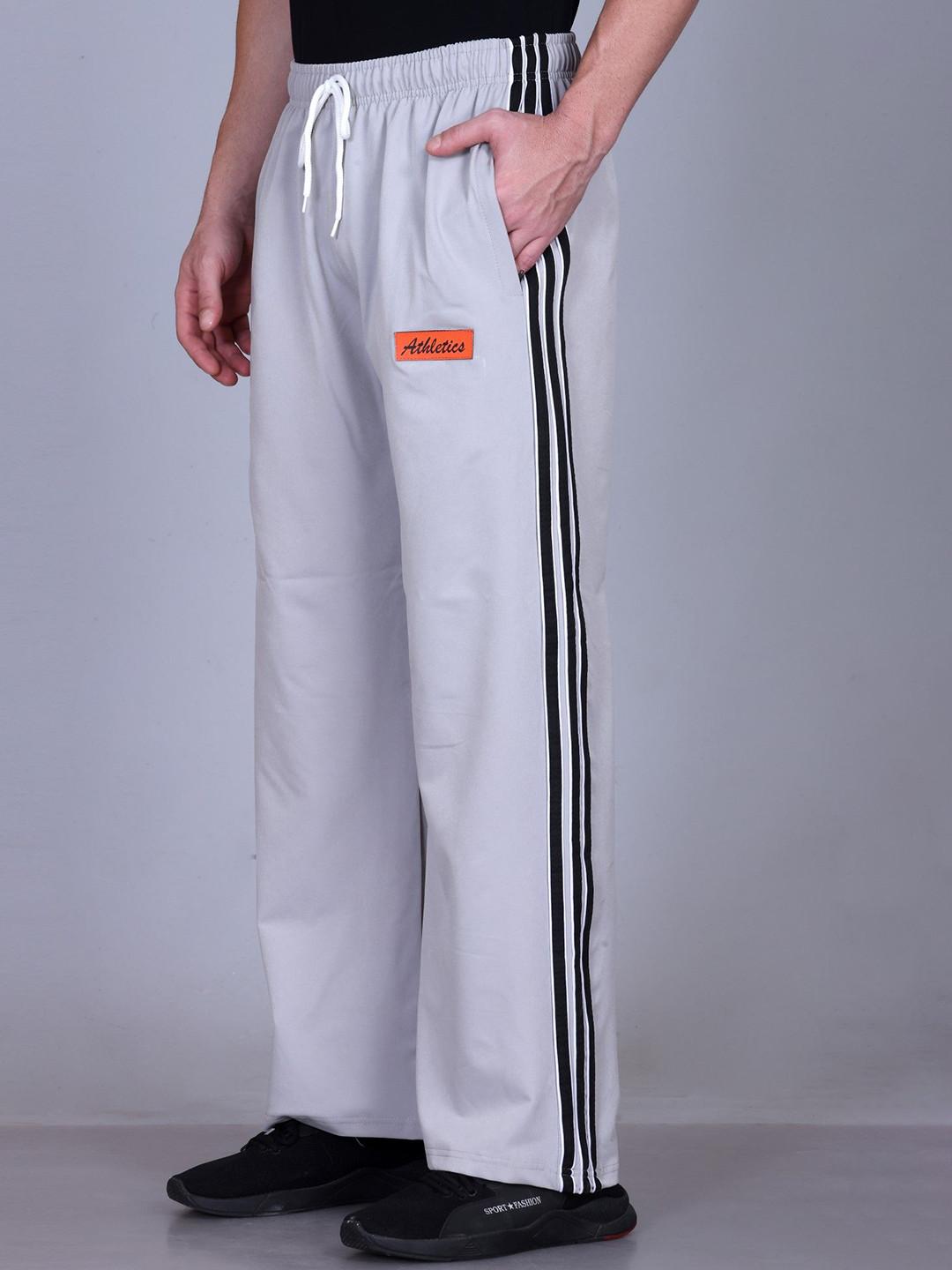 HVBK Men Striped Mid-Rise Anti Odour Track Pants