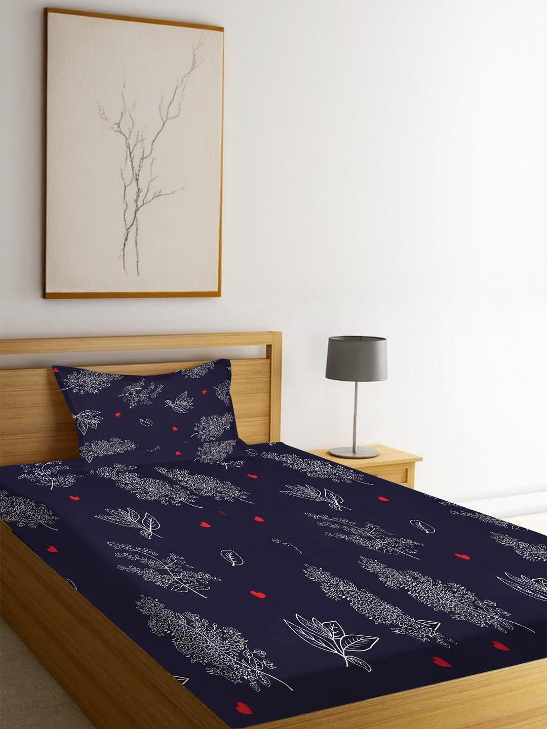 WELLNEST Microfiber Fitted Single Bedsheets