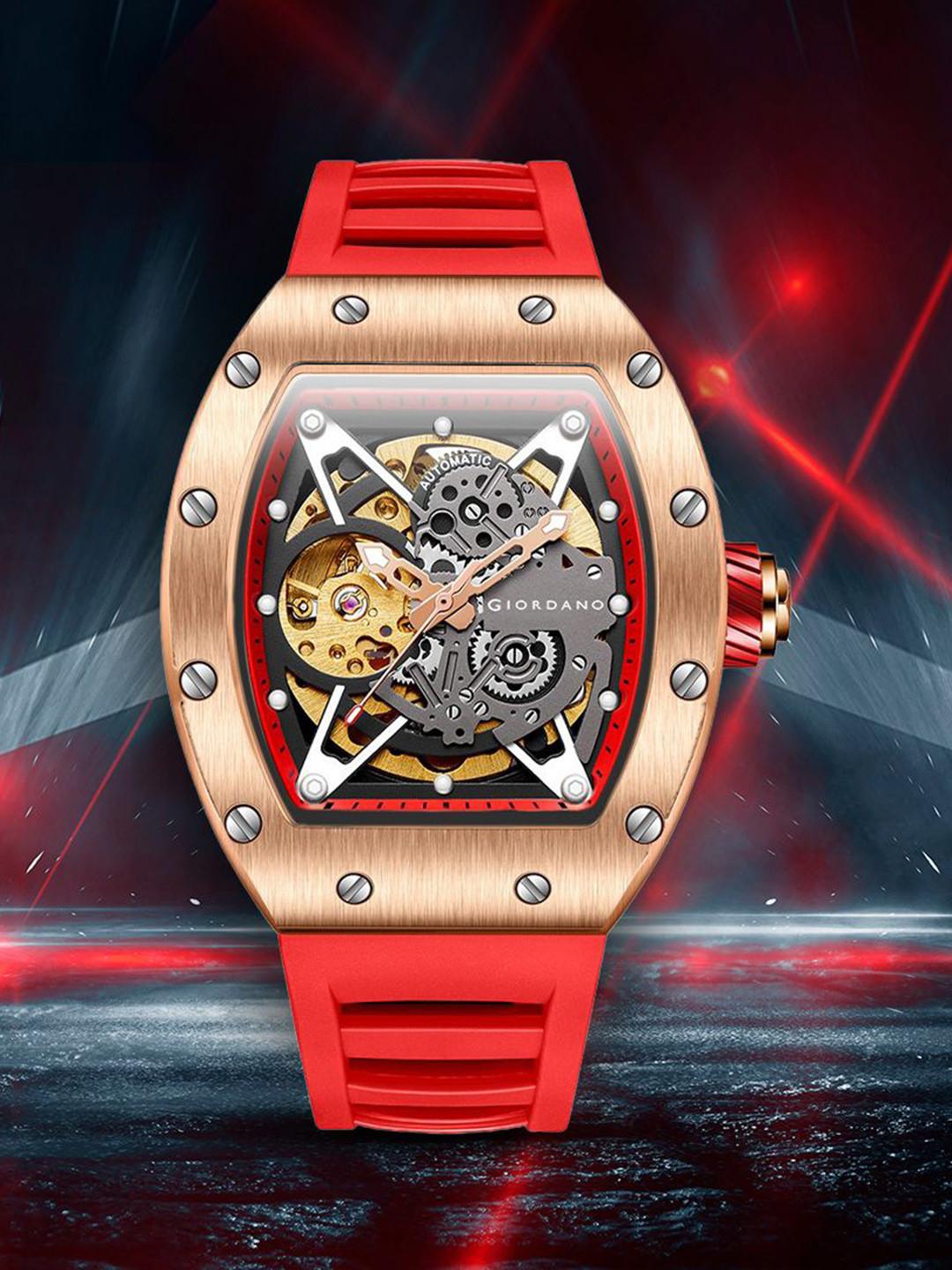 GIORDANO Men Bracelet Style Straps Analogue Automatic Motion Powered Watch GZ-50145-03