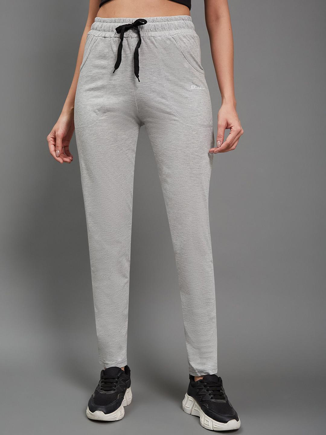 Blinkin Women High Rise Relaxed Fit Cotton Track Pant With Side Pockets