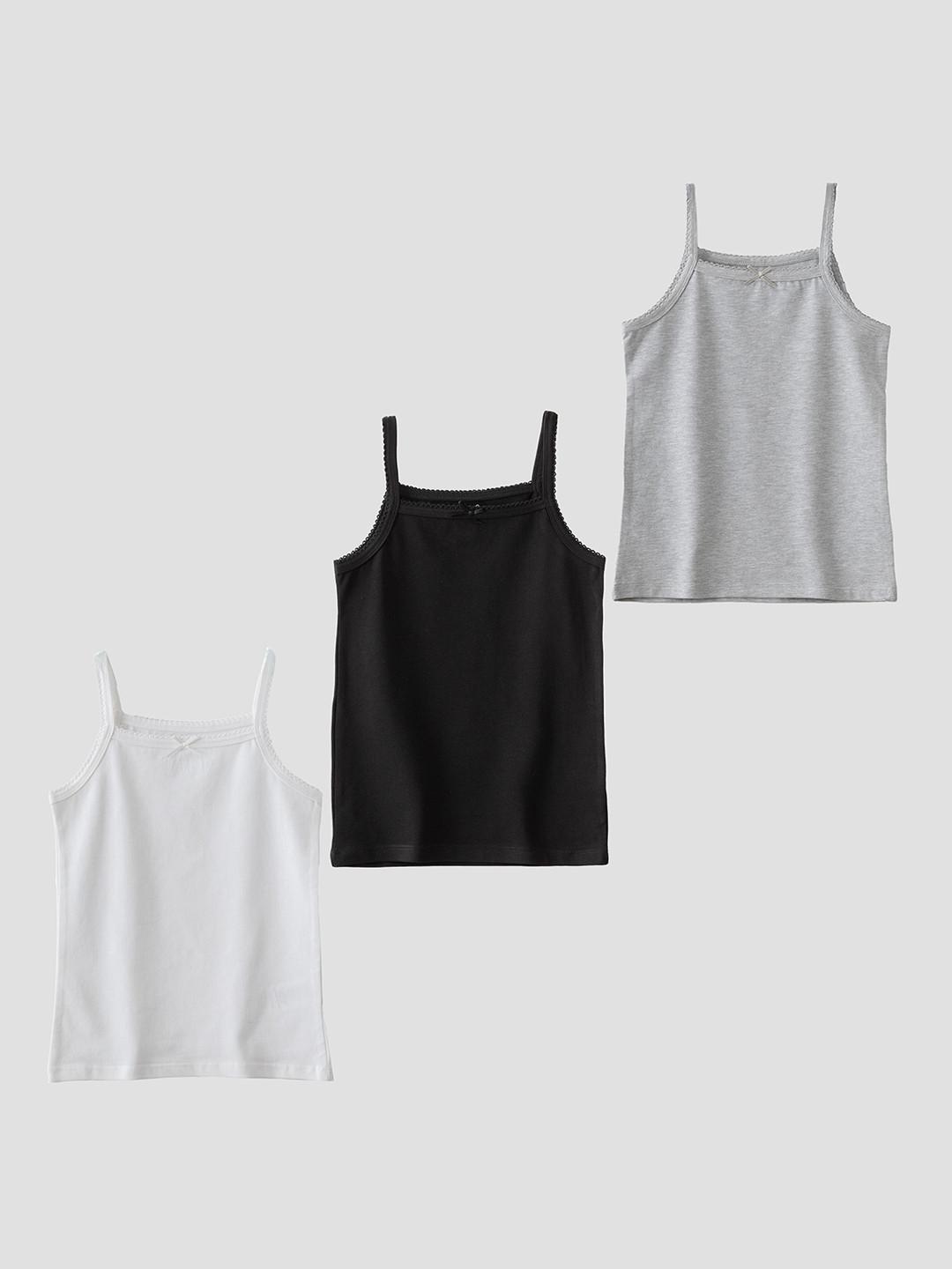 YUV Girls Pack Of 3 Non-Padded Camisole