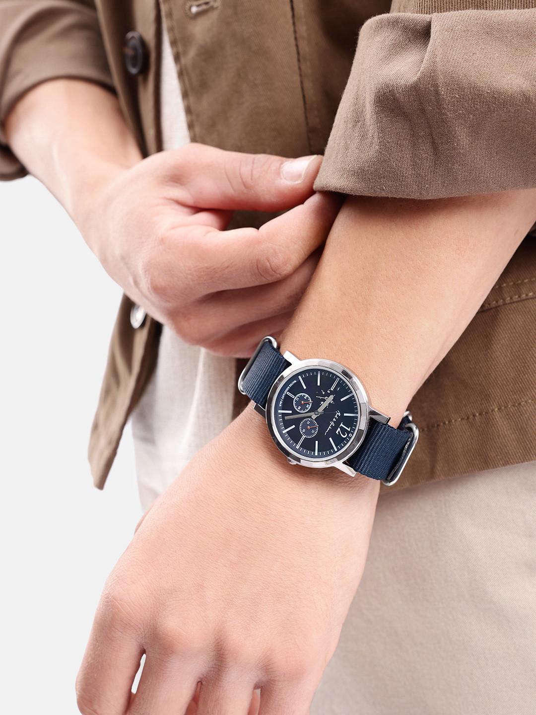 Mast & Harbour Unisex Brass Printed Dial & Straps Analogue Chronograph Watch