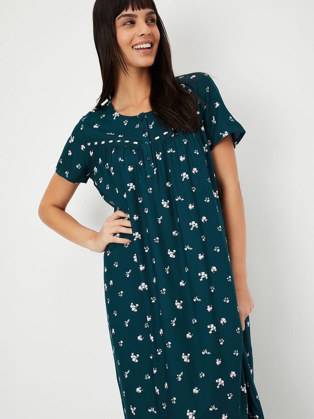 max Women Floral Printed Maxi Nightdress