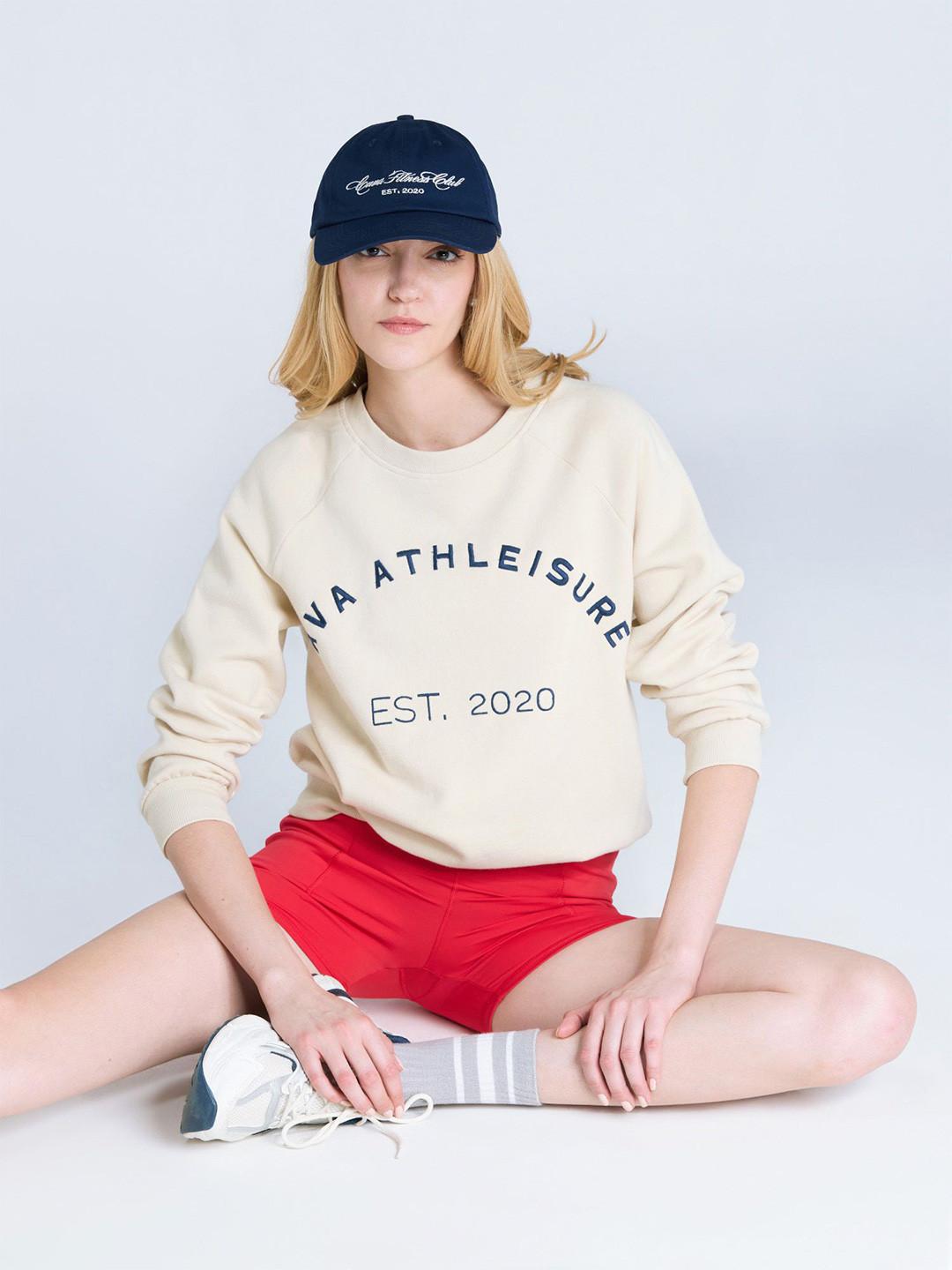 CAVA Women Cream Essential Round Neck Sweatshirt