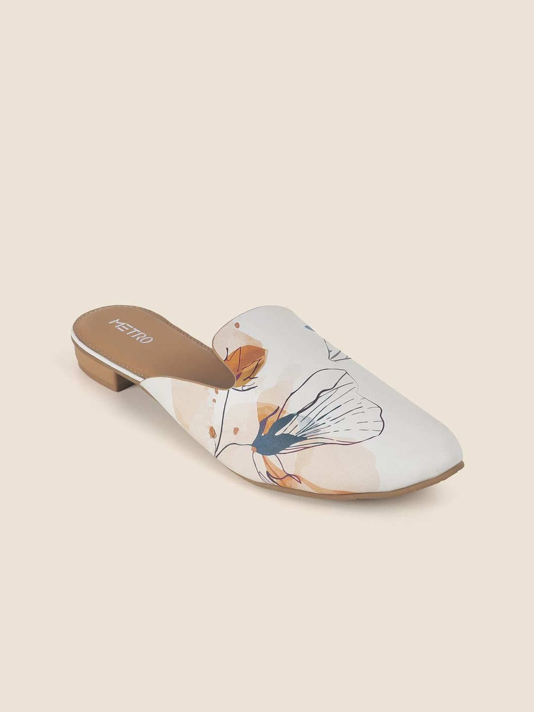 Metro Printed Block Mules with Bows