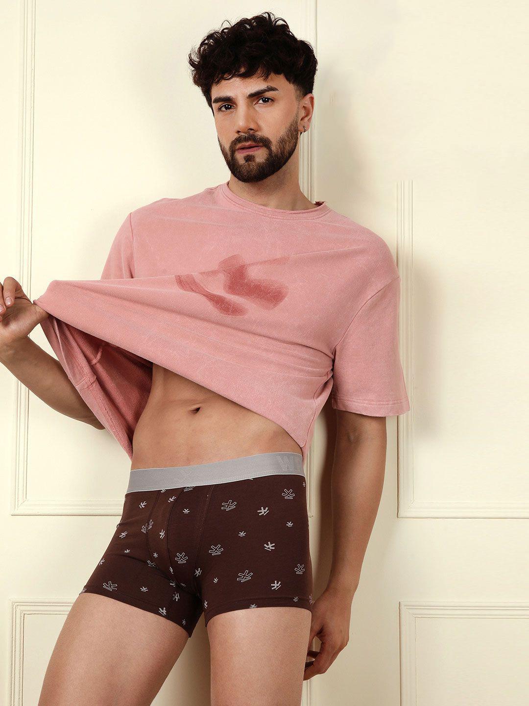 WROGN Men Pack Of 2 Printed Anti Microbial Cotton Trunks WUTK2122