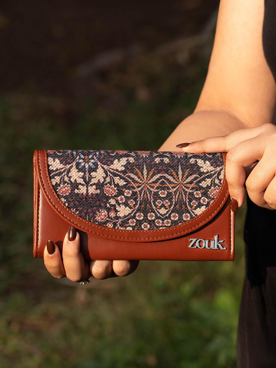 ZOUK Women Kashmir Blooms Kyra Flap Leather Wallet
