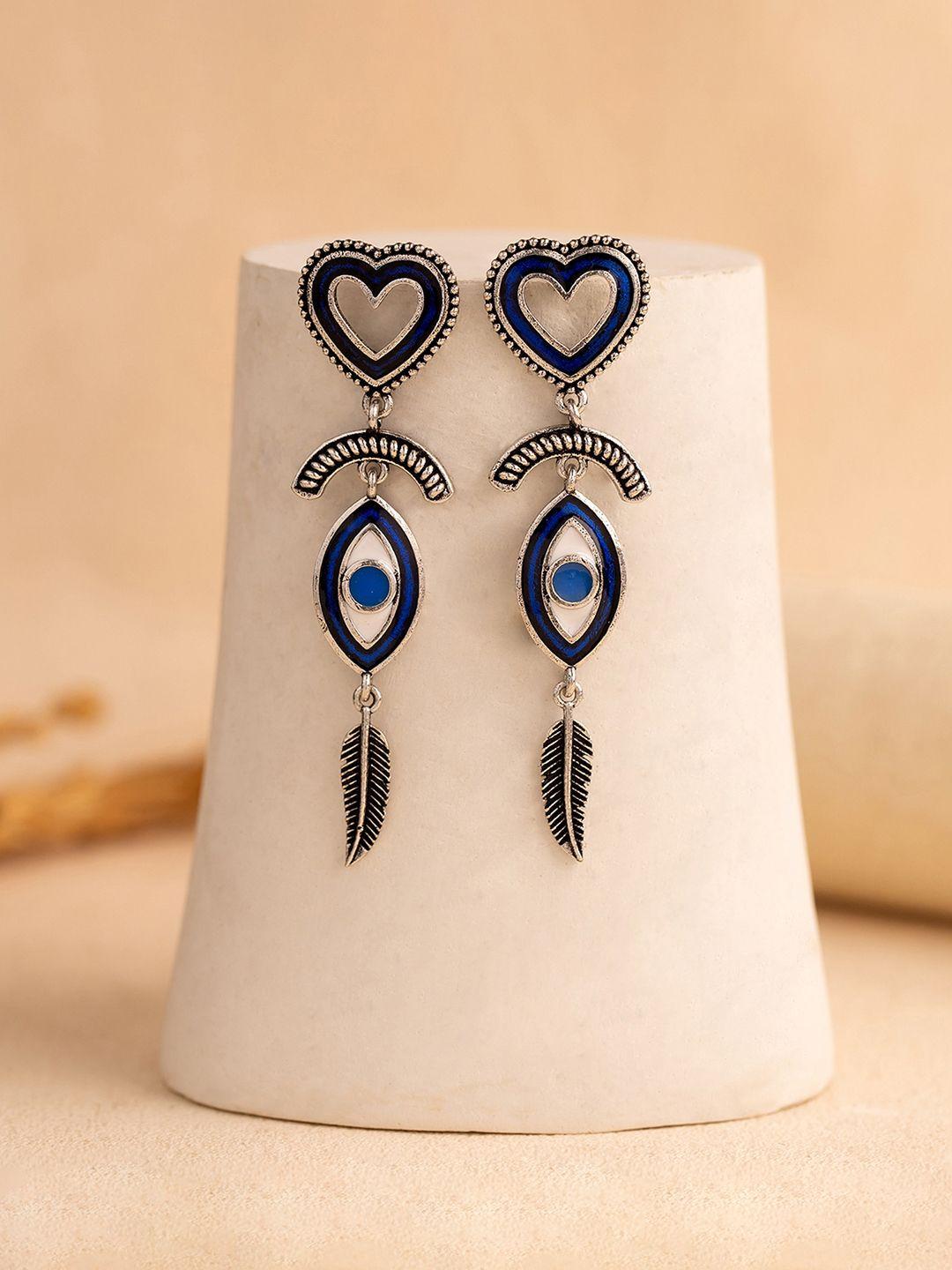 Boho Tribe Feathered Insight Oxidised Earrings
