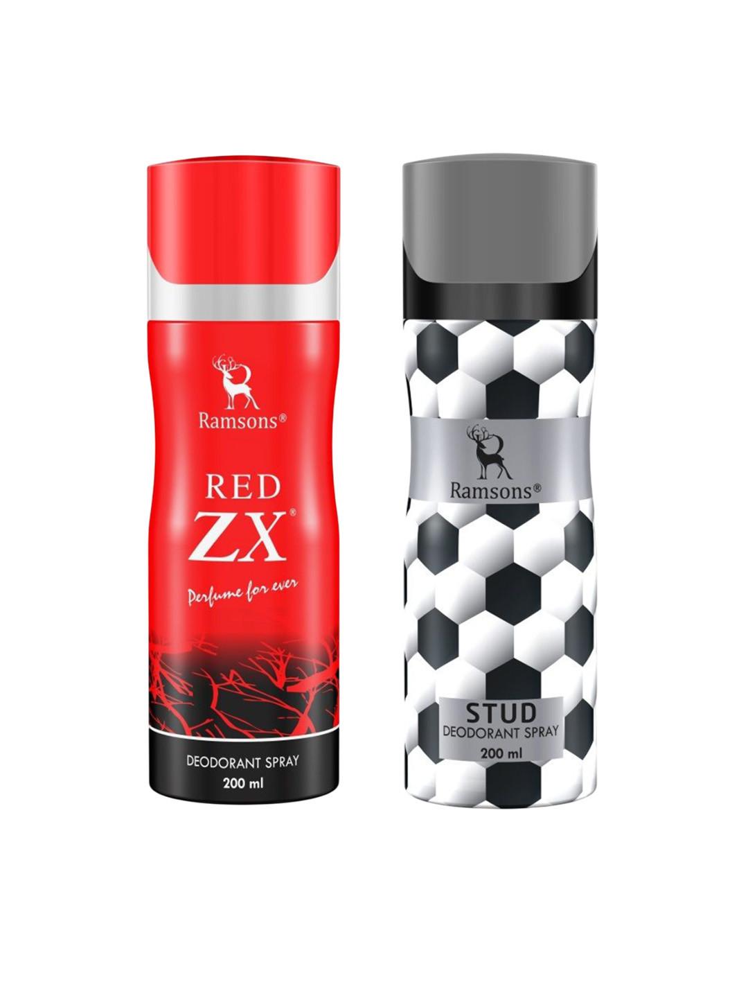 Ramsons Men Set Of 2 Stud & Red ZX Long Lasting Deodorant Spray - 200 ml Each