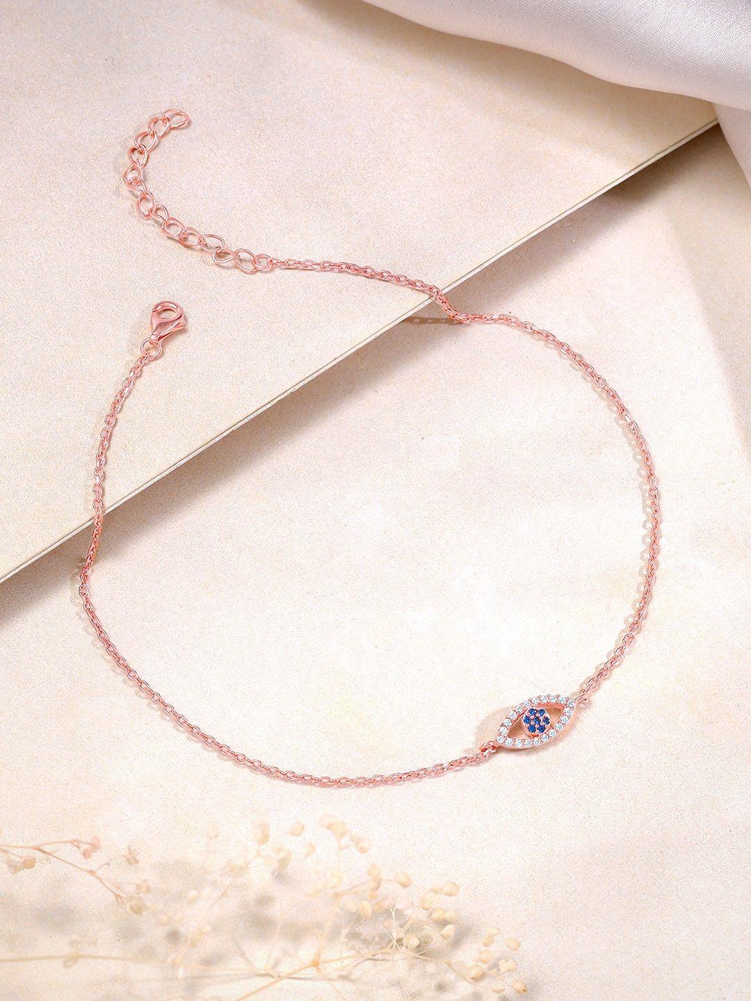 GIVA Rose Gold-Plated Anklet