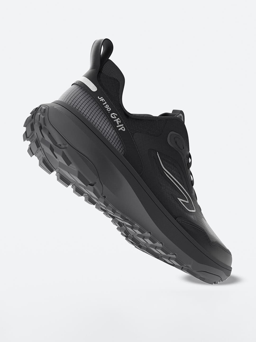 Decathlon Kiprun - Men Black JF 190 Grip Cushioned Running and Trail Running Shoes